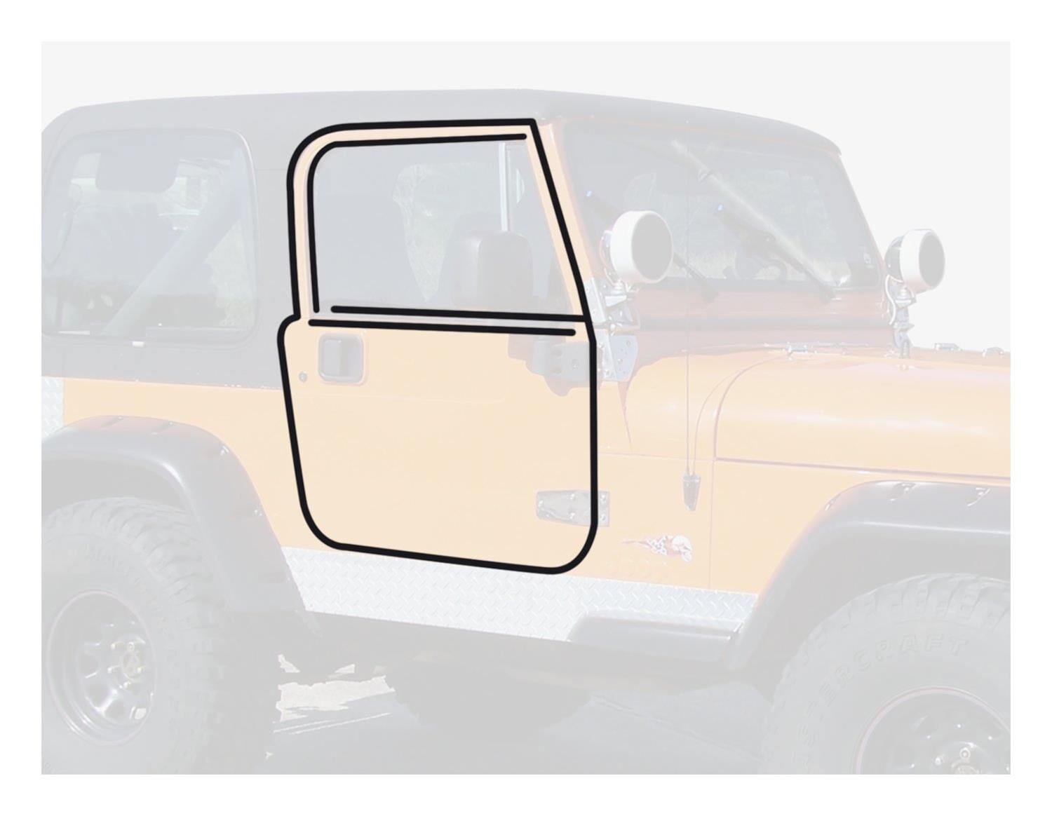 1976-1986 JEEP CJ7 - CJ8 / 1987-1995 WRANGLER YJ KAPI VE CAM FİTİL SETİ SAĞ-SOL KOMPLE SET