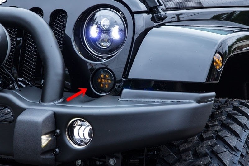 2007-2017 JEEP RUBICON SİYAH FAR ALTI LED DÖNÜŞ SİNYAL SETİ