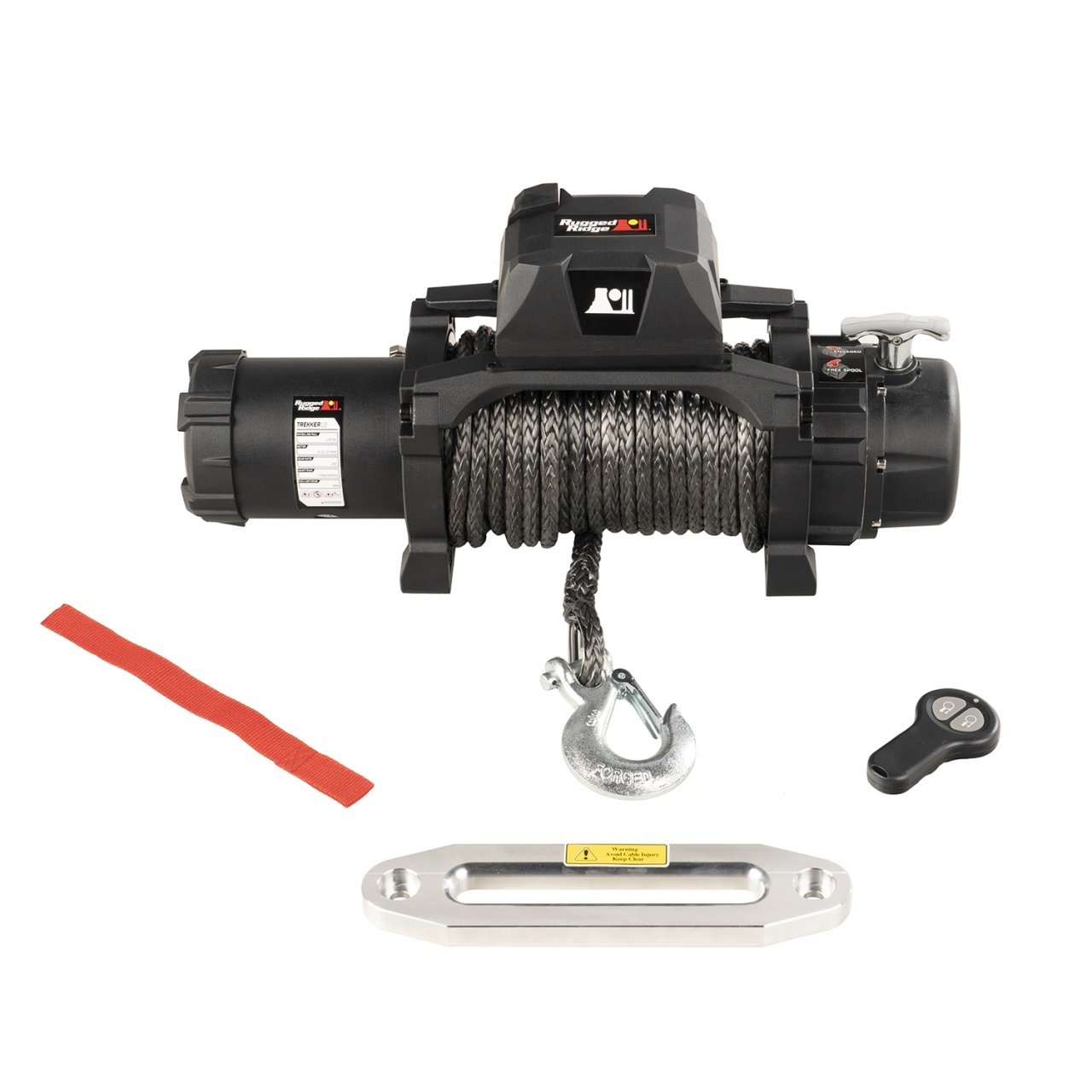 RUGGED RIDGE 12.500LB (5,670 KG) VİNÇ, SENTETİK HALATLI VE UZAKTAN KUMANDALI