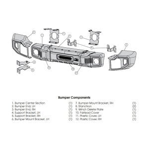 2007-2018 JEEP RUBICON SPARTAN SİSTEM ÖN TAMPON BORUSUZ