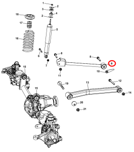 2007-2018 JEEP RUBICON JK ÖN ÜST SALINCAK KOLU, RUBİCON ÖN ÜST KOL