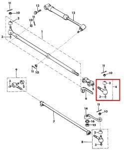 1987-1990 JEEP WRANGLER YJ ÖN ROTBAŞI SOL, WRANGLER ROTBAŞI ÖN KISA (1 ADET)