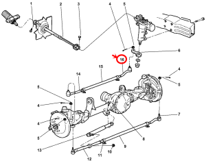 1999-2004 JEEP GRAND CHEROKEE WJ ROTBAŞI, PİTMAN KOLUNA BAĞLI ROTBAŞI ÖN SOL ÜST