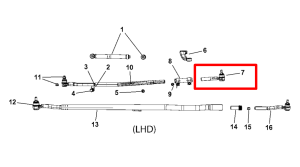 2007-2018 JEEP RUBICON JK ROTBAŞI, RUBİCON ROTBAŞI ÖN SOL ÜST PİTMAN KOLUNA BAĞLI OLAN (ORİJİNAL MOPAR)