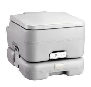 VEVOR TAŞINABİLİR KAMP TUVALETİ, 12 LİTRE ATIK TANKI VE 12 LİTRE TEMİZ SU TANKI