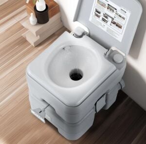 VEVOR TAŞINABİLİR KAMP TUVALETİ, 20 LİTRE ATIK TANKI VE 12 LİTRE TEMİZ SU TANKI